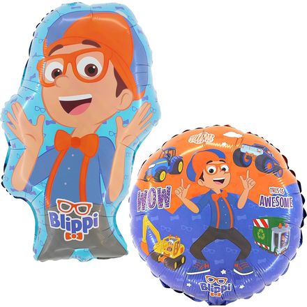 Toyland Blippi Foil Balloons 2 Pack, 29 in Shaped and 18 in Round