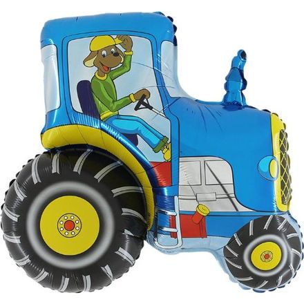 Toyland Blue Tractor Shaped Foil Balloon, 31 Inch