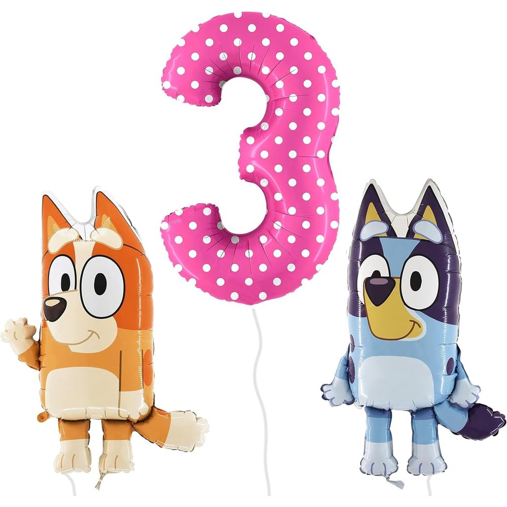Toyland Bluey and Bingo Balloon Pack with 40-Inch Spotty Number 7 photo 3