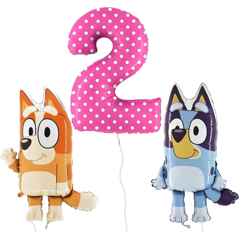 Toyland Bluey and Bingo Birthday Balloon Pack with 40 Inch Number photo 2
