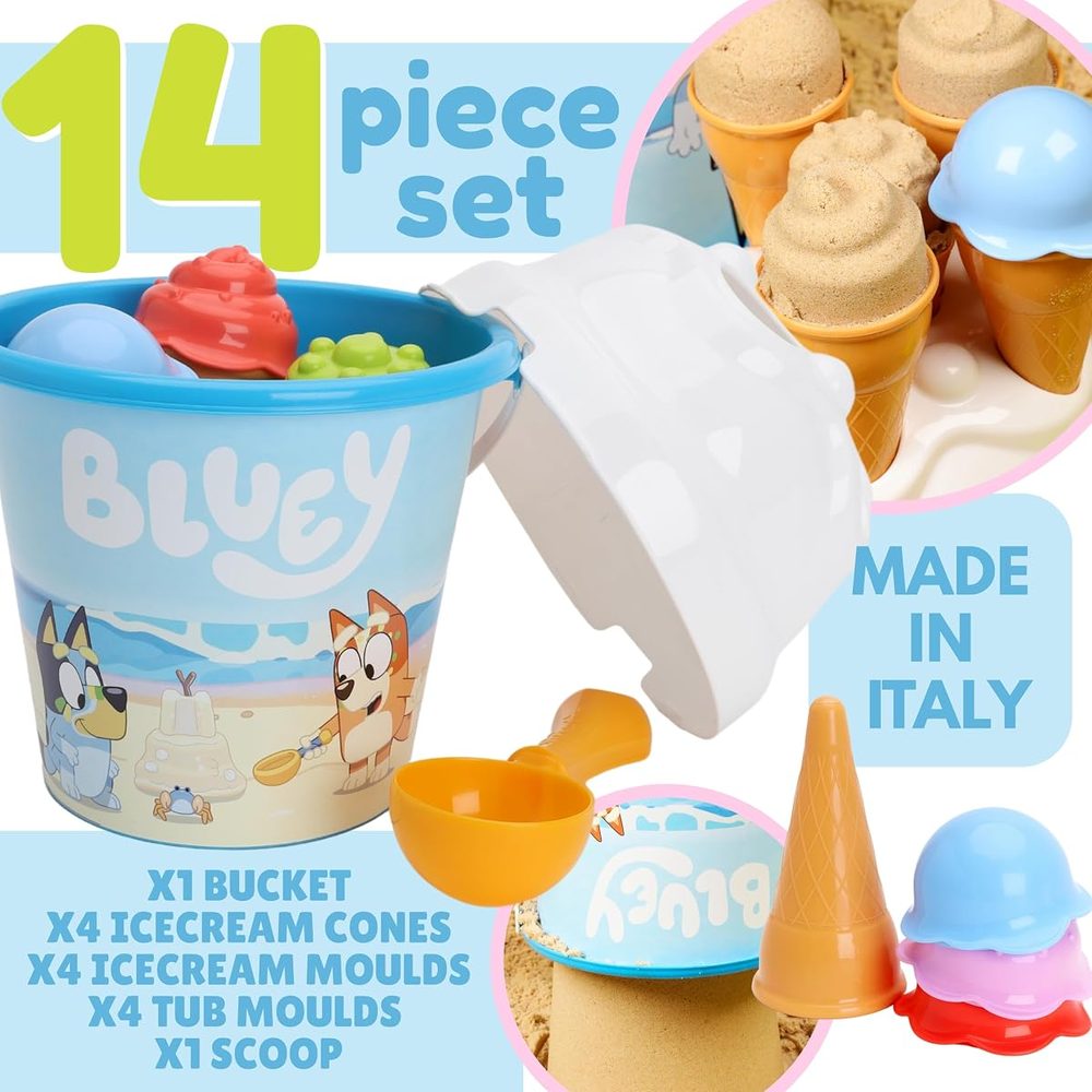 Toyland Bluey and Bingo Bucket and Ice Cream Scoop Set, 14 Piece photo 4