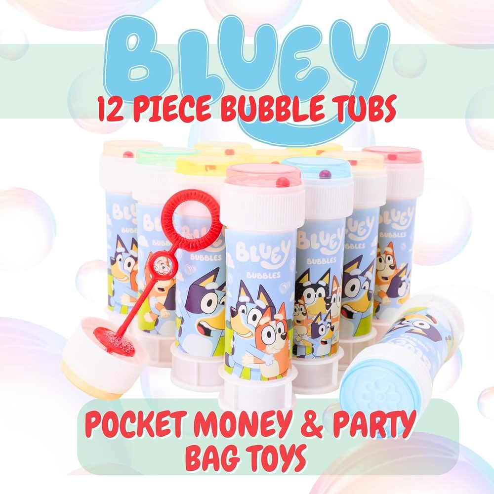 Toyland Bluey Bubble Tubs with Wands and Maze Lids, Pack of 12 photo 2