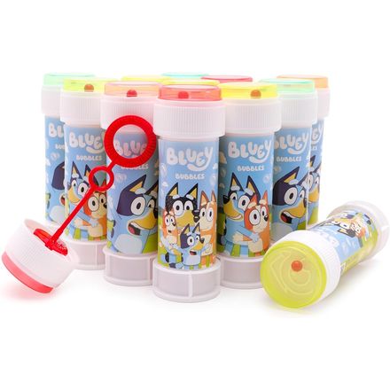 Toyland Bluey Bubble Tubs with Wands and Maze Lids, Pack of 12