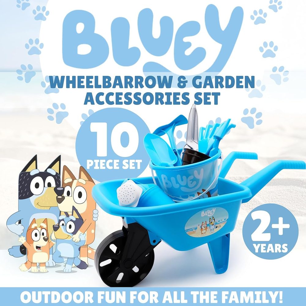 Toyland Bluey Garden Set with Wheelbarrow, 10 Pieces photo 2