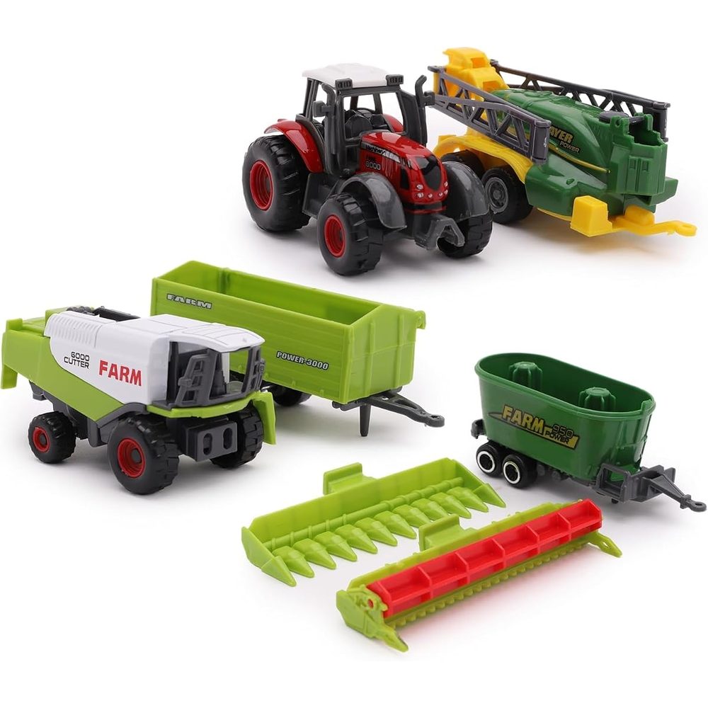 Toyland Die Cast Farm Tractor and Implements Set, Pack of 6 photo 2