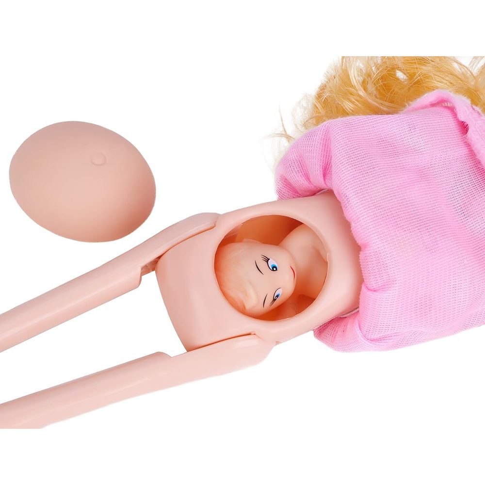 Toyland 12-Inch Doll with Baby Bump, Newborn, Toddler and Pram Set photo 2