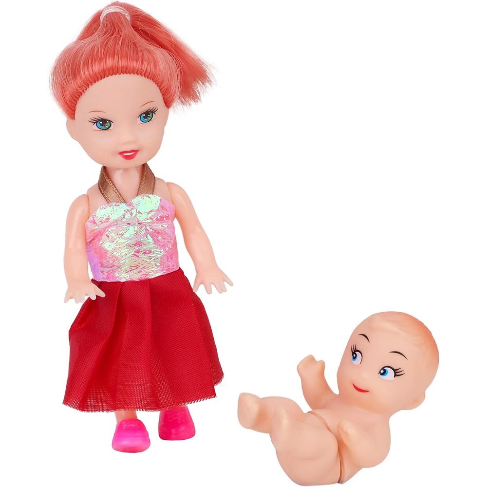 Toyland 12-Inch Doll with Baby Bump, Newborn, Toddler and Pram Set photo 4
