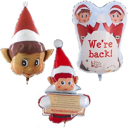 Toyland Elves Behavin Badly Christmas Foil Balloons, Pack of 3