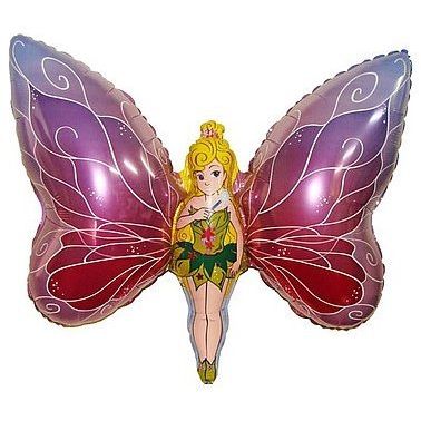 Toyland Fairy Butterfly Foil Balloon, Huge 24 in Size