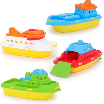 Toyland Floating Boats Set, Pack of 4 Bath and Pool Toys