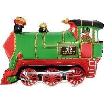 Toyland Green Train Shaped Foil Balloon, 25 Inch