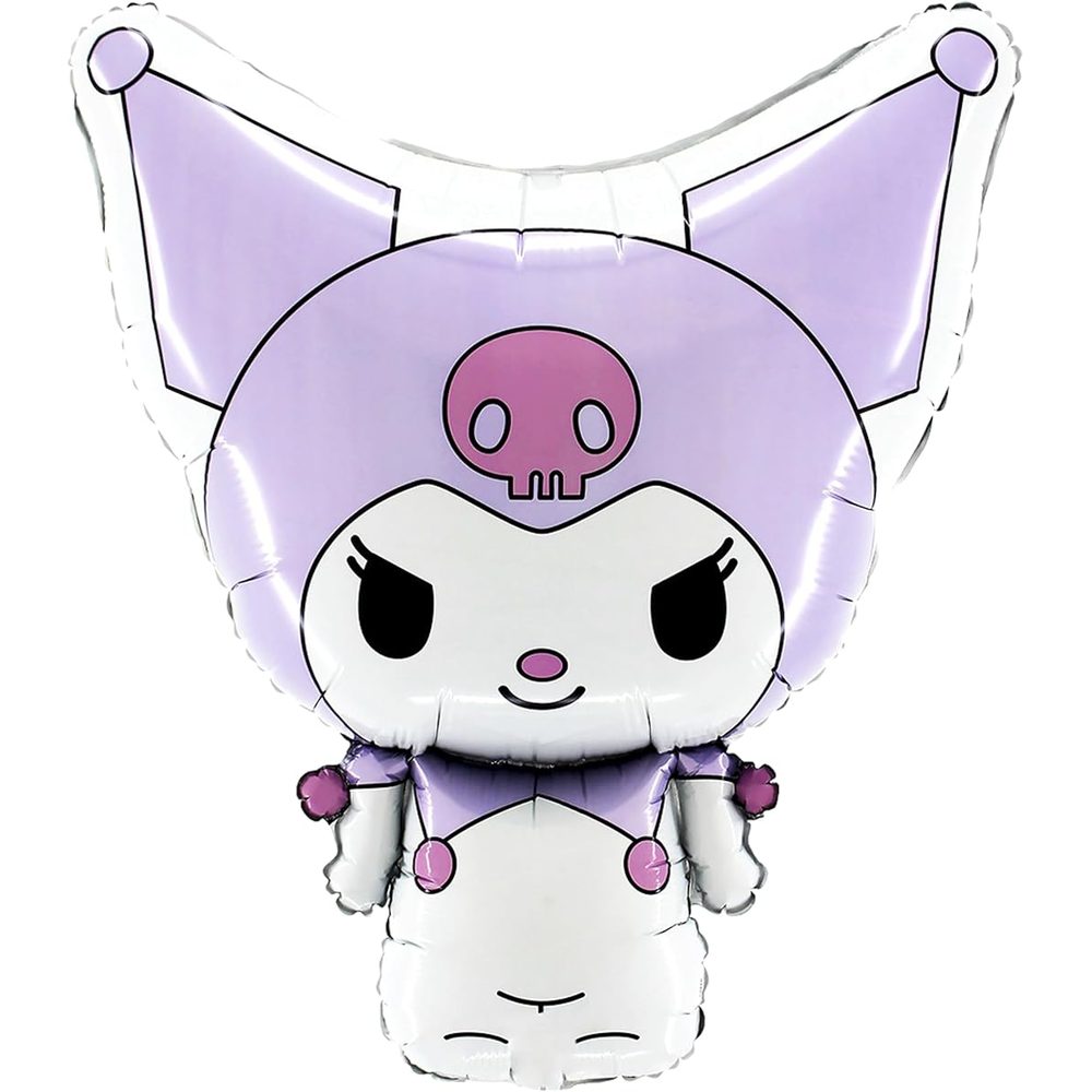 Toyland Kuromi Shaped Character Foil Balloon, 22 Inch