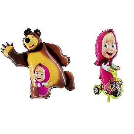 Toyland Masha and the Bear Shaped Foil Balloons, Pack of 2