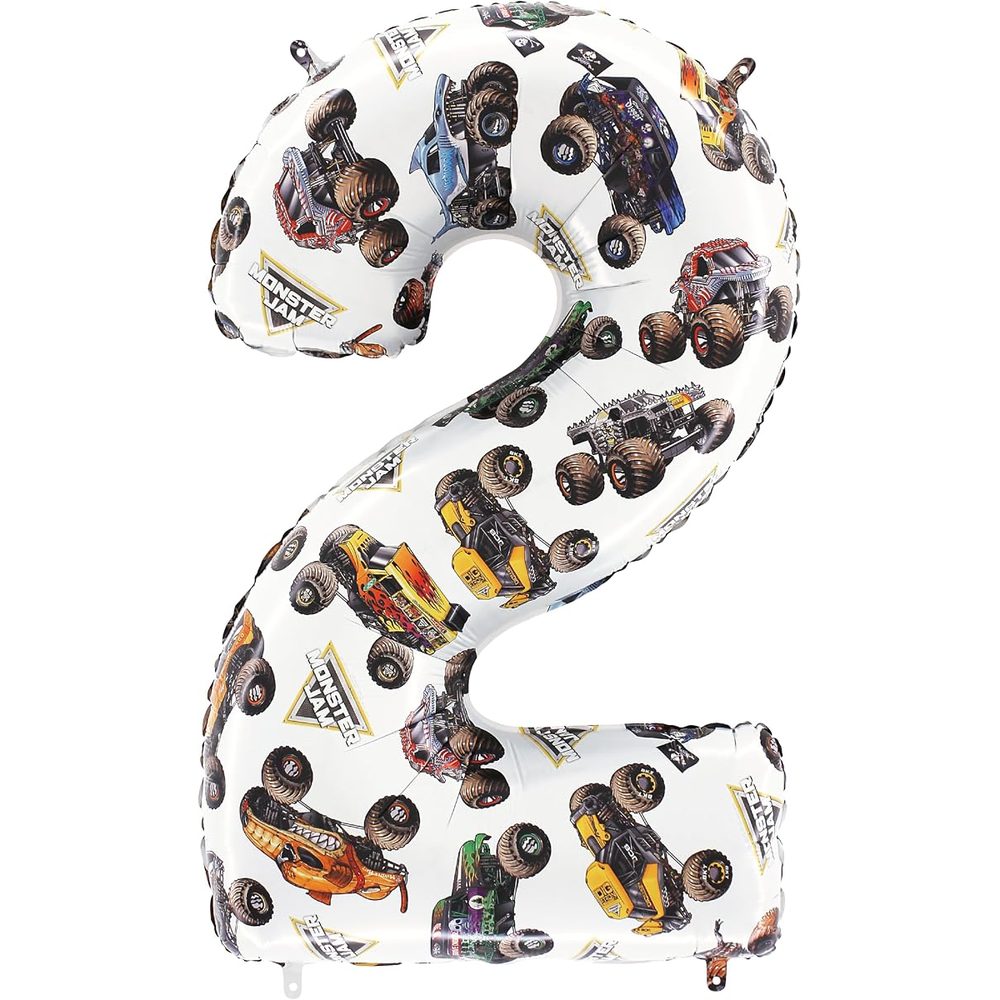 Toyland Monster Jam Number 4 Foil Balloon, 26 in photo 4
