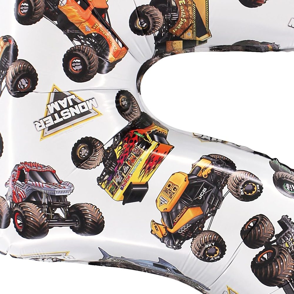 Toyland Monster Jam Number 5 Foil Balloon, 26 in photo 3