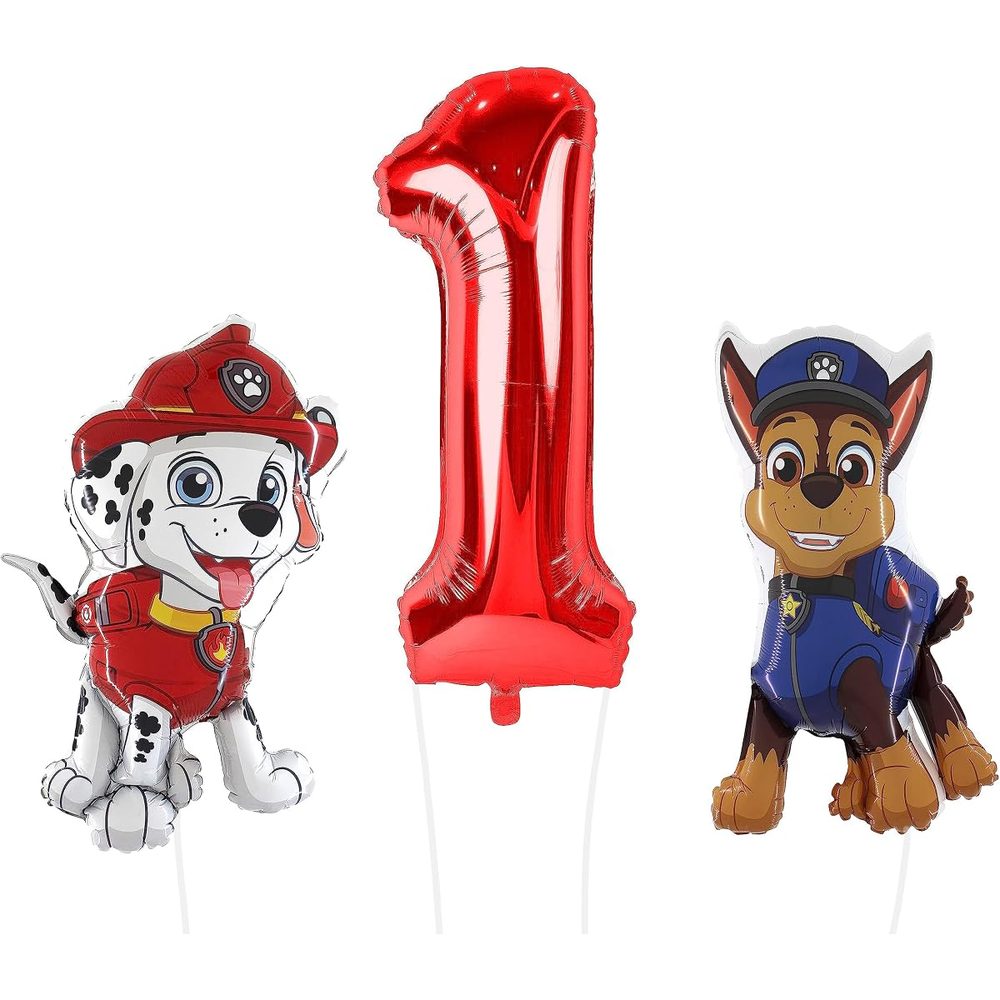 Toyland Paw Patrol Chase and Marshall Balloon Pack with 40 Inch Number photo 2
