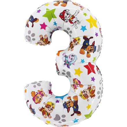 Toyland Paw Patrol Number 3 Foil Balloon, 26 in
