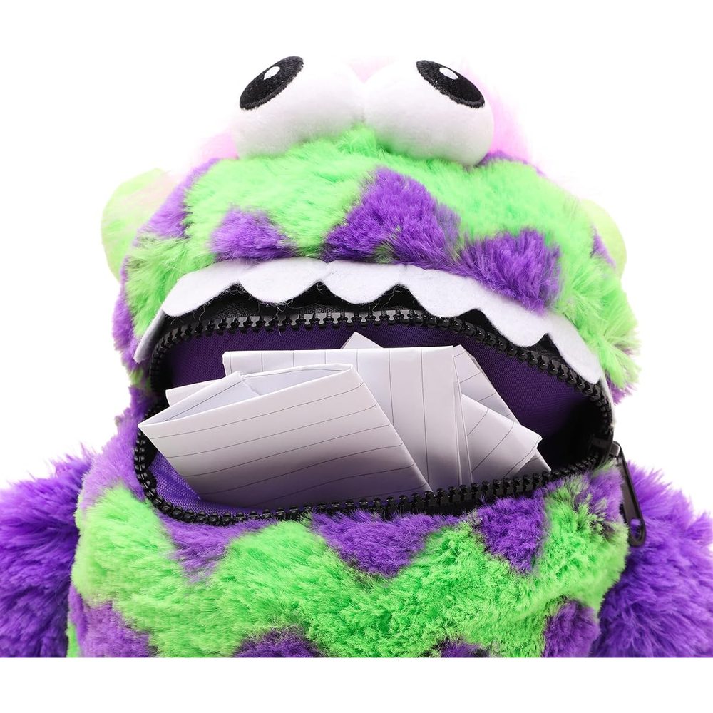 Toyland Purple and Green Worry Monster Plush Soft Toy, 9 Inch photo 3