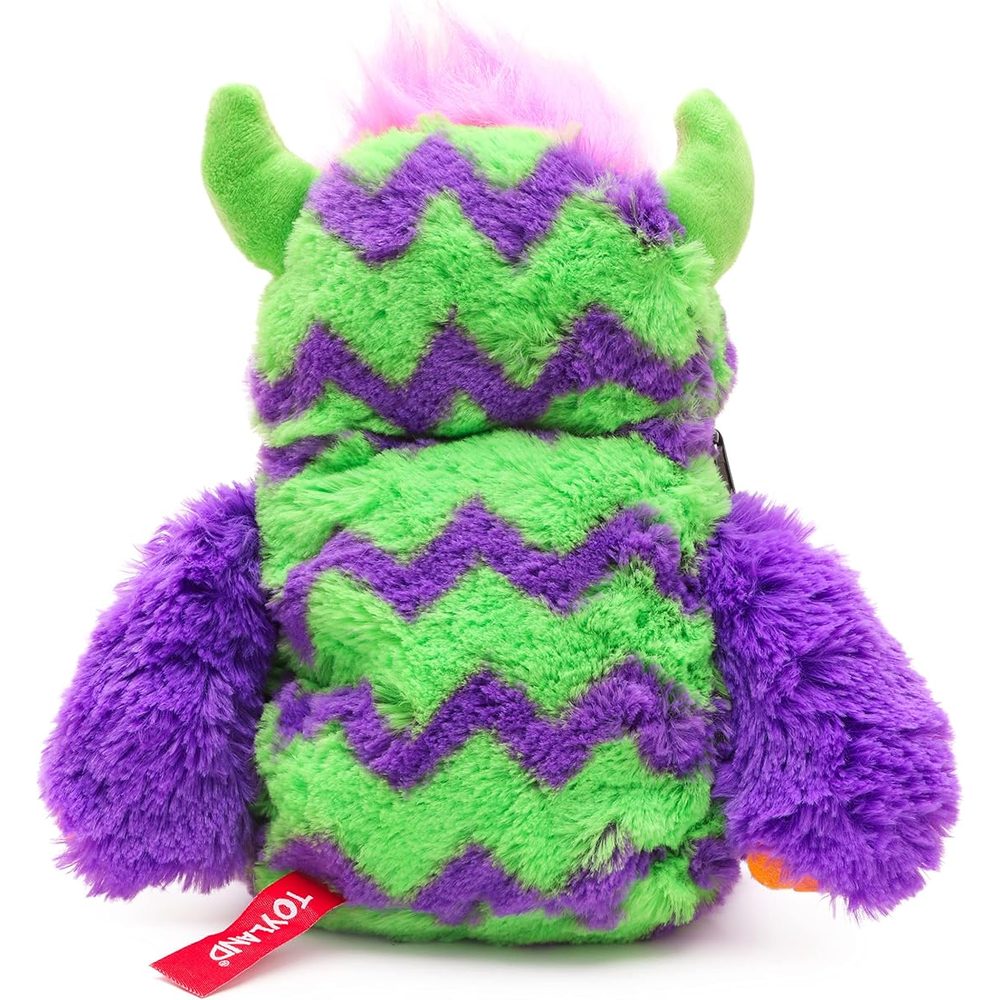 Toyland Purple and Green Worry Monster Plush Soft Toy, 9 Inch photo 4