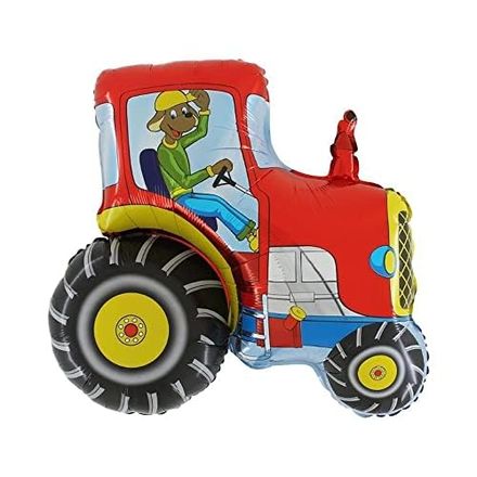 Toyland Red Tractor Shaped Foil Balloon, 31 Inch