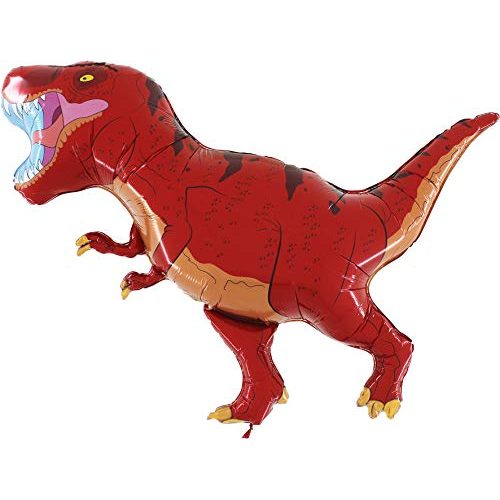 Toyland Red T-Rex Dinosaur Foil Balloon, 39 Inch