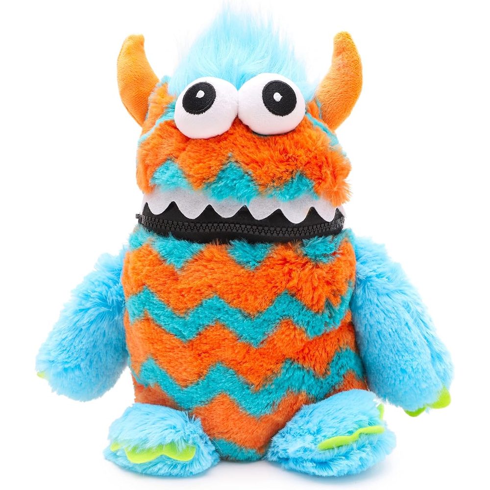 Toyland Worry Monster Plush Soft Toy, 9 Inch, Blue and Orange